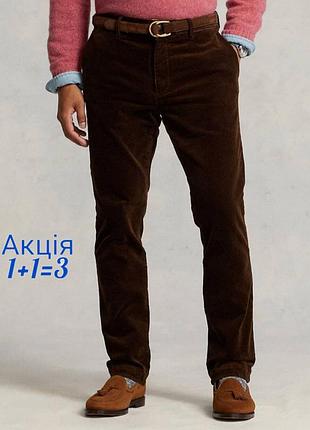 Вельветовые брюки polo ralph lauren w40/32 stretch slim fit corduroy trouser большого размера