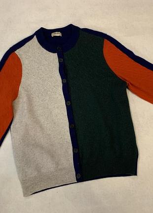 Вінтажний жіночий кардиган від бренду kenzo paris у техніці «колор-блок» (color-block).