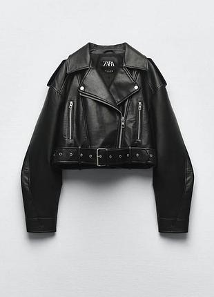 Шкірянка косуха жіноча zara чорна