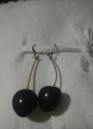 Сережки кульчики детские підліткові дитячі черешня2 фото