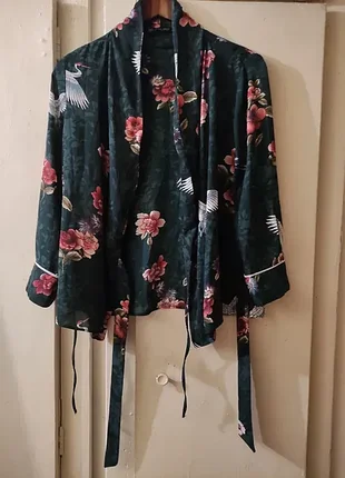 Блуза кимоно на запах zara basic m/28 2