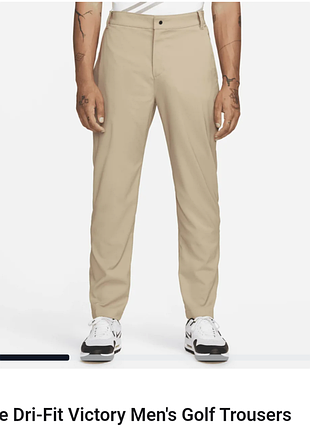 Брюки nike golf dri fit, в классном бежевом цвете, size w32l34, полупояс 43-44 бедра 54 длина 108 ширина штанины 19