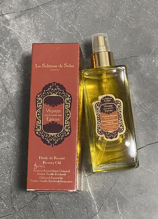 Масло та олія для тіла та волосся  la sultane de saba ayurvedique ambre vanille patchouli 200ml
