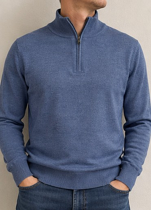 Banana republic 100% merino wool чоловічий джемпер гольф на блискавці l