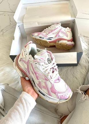 Balenciaga runner white pink 6