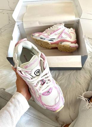 Balenciaga runner white pink 7