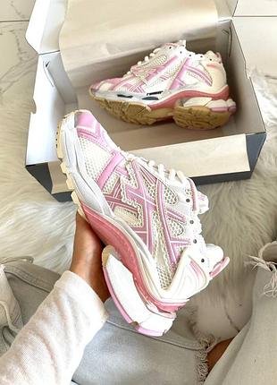 Balenciaga runner white pink 8