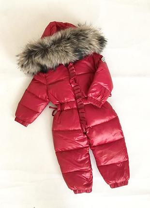 Суцільний комбінезон для дівчинки монклер moncler