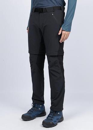 Чоловічі трекінгові штани шорти decathlon quechua forclaz zip-off mh500