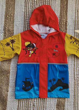 Яркая куртка-дождевик kiddidoo «пират» на трикотажной подкладке, размер 98-104 (3-4 года)