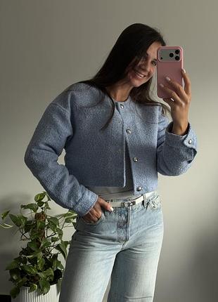 Бомпер-куртка оверсайз з букле h&m xs/s 3