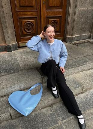 Бомпер-куртка оверсайз з букле h&m xs/s 8