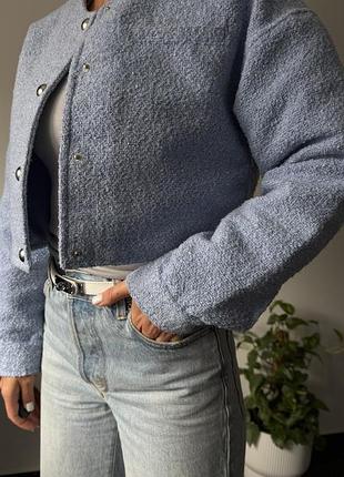 Бомпер-куртка оверсайз з букле h&m xs/s 4