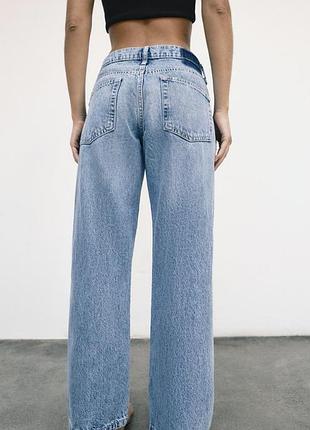Джинси голубі mid rise cropped 4