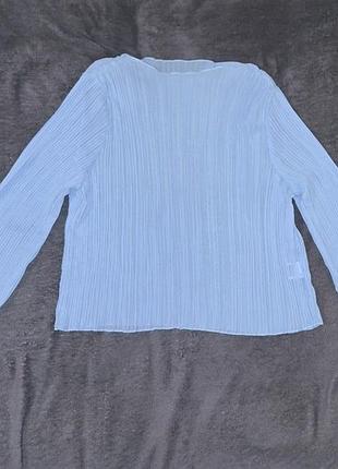 Нежная легкая голубая блуза shein 4