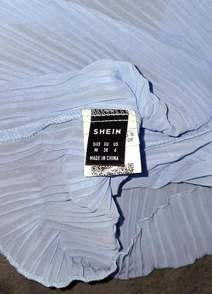 Нежная легкая голубая блуза shein 6