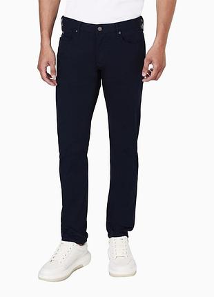 Мужские джинсы armani jeans j45 slim fit w33 темно-синие стрейч хлопок