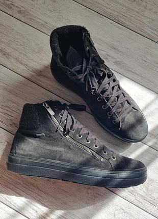 Legero 39 замшеві кеди високі кросівки черевики gore tex