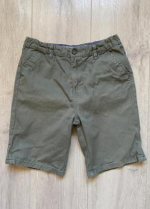 Котонові шорти на хлопчика, 10-11 років, хакі, denim co