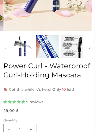 Power curl - waterproof curl-holding mascara тушь 8