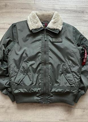 Бомбер alpha industries з мехом