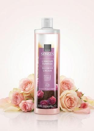 Крем-гель для душу «романтичний світанок», 500 мл. avon senses l amour sunrise
