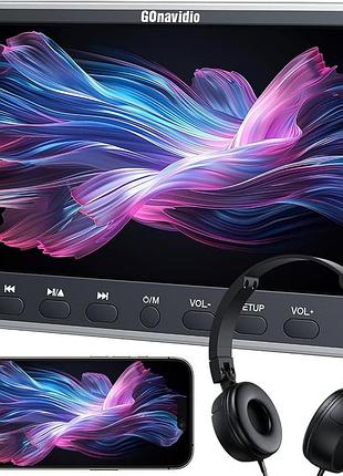 Автомобільний dvd-програвач gonavidio 12" з входом hdmi, автомобільний телевізор з автоматичним присоском для дисків