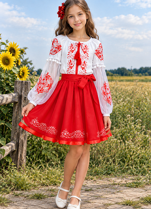 Вишиванка костюм блузка і спідниця комплект