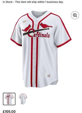 Nike st.louis cardinals  1942-1944 home throwback cooperstown baseball jersey