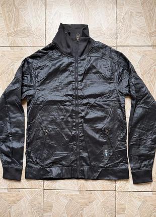 Куртка ветровка y2k g-star raw marter solid cardigan light jacket m black full zip tech biker