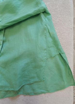 Блузка сорочка льон zara 3