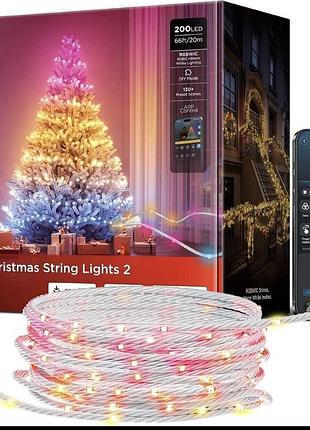 Govee h70c4 гірлянда 20м 200 led rgbwic прозорий провід