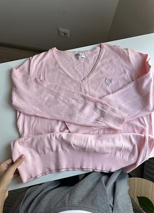 Пастельно рожева натуральна кофточка polo 🌸