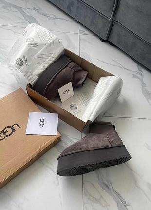 Замшеві чоботи ugg classic mini dipper 3