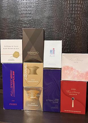 Розпродаж,ліквідація,парфуми духи avon жіночі,чоловічі, segno, petit attitud,far away bella,full speed pulse,eternal, attraction addicted,game,royale