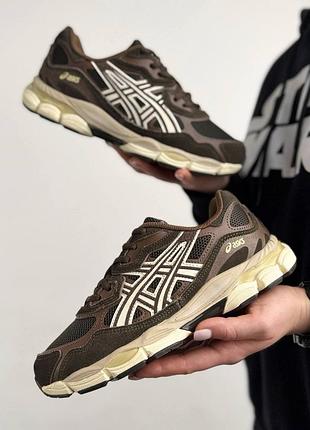 Женские кроссовки asics gel-nyc brown beige