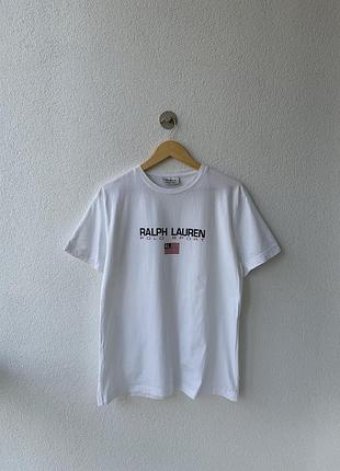 Футболка з великим лого ralph lauren