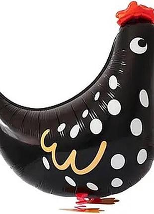 Ходяча фольгована кулька  (55х50 см) курочка чорна