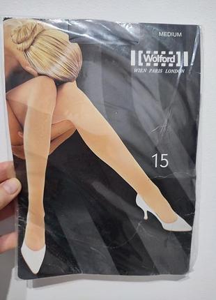Ультратонкие матовые колготки wolford 15, р. medium (германия/австрия)