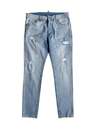 Чоловічі рвані джинси звужені dsquared2 розмір 50( 34 )