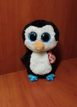 Іграшка м’яка ty beanie boo’s пінгвін  waddles 15 см,