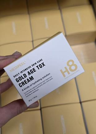 Потужний антивіковий капсульний крем для обличчя medi-peel gold age tox h8 cream 50 г корея