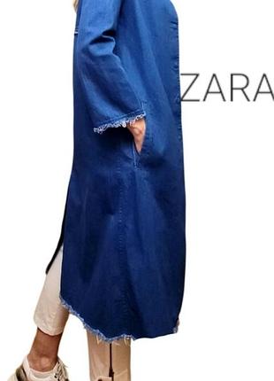 Джинсовое пальто тренч новое zara