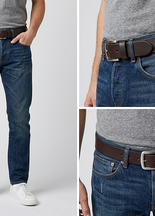 Мужской кожаный ремень pioneer authentic jeans (100% натуральная кожа)