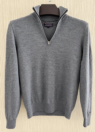 Мужской свитер tommy hilfiger tailored 100% шерсть, размер m