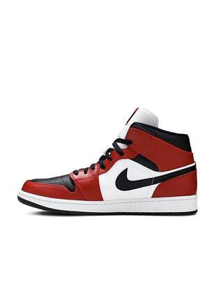 Шкіряні кросівки jordan 1 low chicago 2