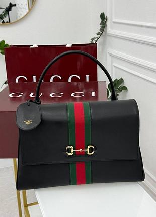 Чорна шкіряна сумка люкс 8