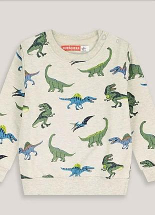 Теплящий свитшот флис в динозавры 🦕 сведр джемпер 110-116рр