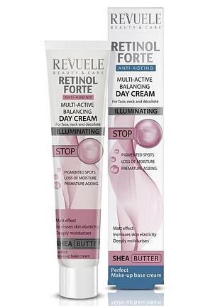 30+ денний крем для обличчя балансуючий мультиактивний з ретинолом retinol forte revuele 50 мл