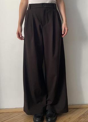 Брюки классические коричневые zara